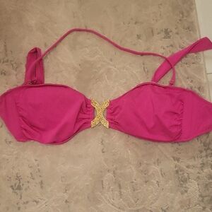 Trina Turk Fuchsia Bra with Gold Detail